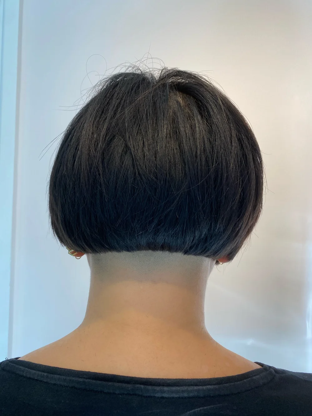 Short, tousled crop.