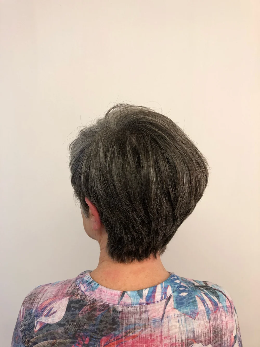 Short, tousled crop.