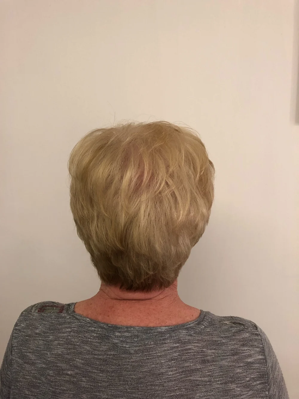 Short, tousled crop.