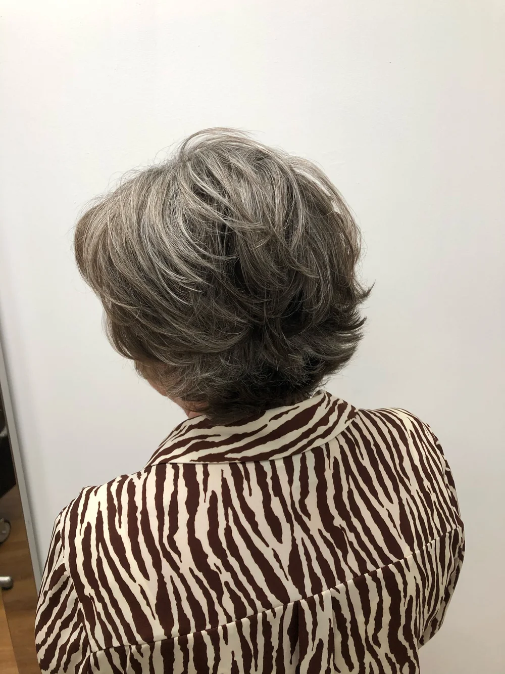 Short, tousled crop.